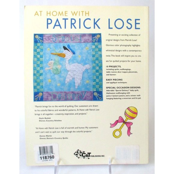 Quilt Book At Home with Patrick Lose Quilting Patterns 2010 - Picture 2 of 3